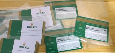 Rolex Warranty Card For Sale - Rolex Replacement Warranty Crads